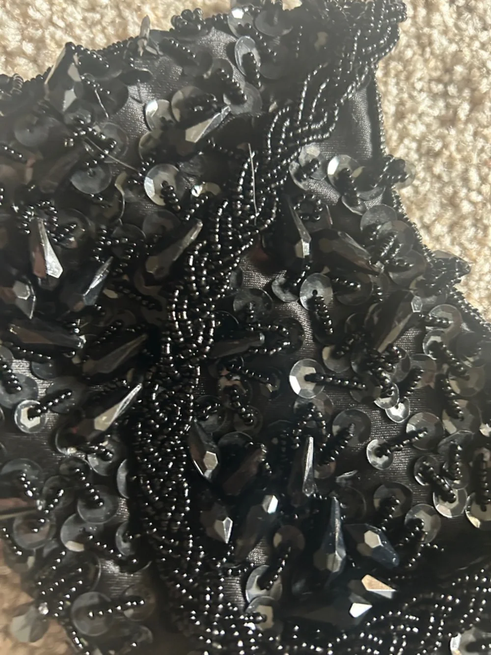 Bijoux Terner Black Beaded Evening Handbag - Picture 4 of 4